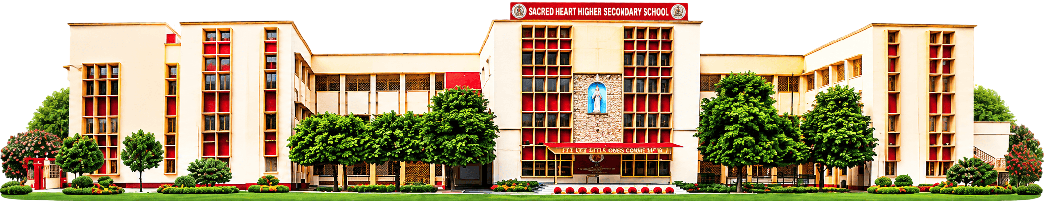 School Footer Illustration
